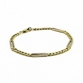 PULSERA GROUMET BARRAS 18CM /BICOLOR